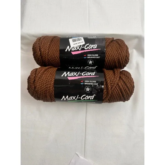 Maxi Cord Twisted Dark Brown Polypropylene 6mm 100Yd Macrame 2 Pack - Picture 1 of 5